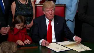 WATCH: FIRST DAY On The Job Donald Trump Signs New