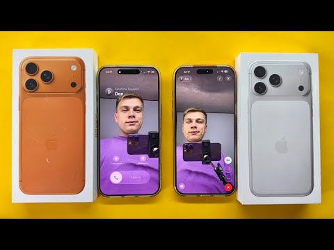 Two iPhone 17 pro max boxes FaceTime Video incoming Call, Outgoing Caller