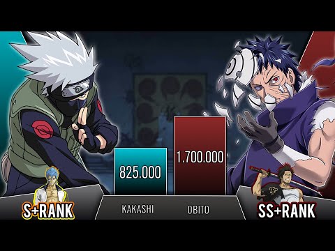 KAKASHI VS OBITO POWER LEVELS - Naruto Power Levels - Boruto Power Levels [NarutoScale]