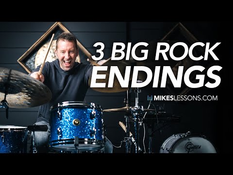 3 Big Rock Endings - Drum Lesson
