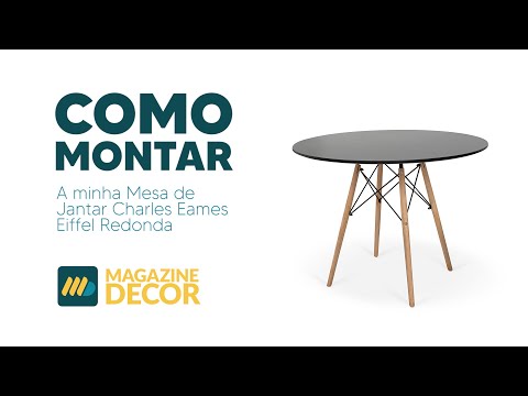 Montagem Mesa De Jantar Charles Eames Eiffel Redonda - Magazine Decor