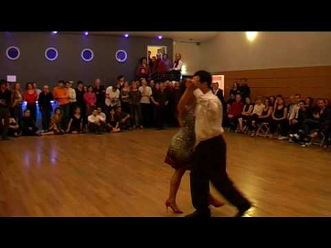  Felipe Zarzar  and  Mamié Sancy  are  dancing  to  the  milonga  "  Milonga Del 900  "