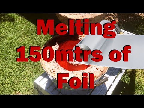 Melting 150 meters of aluminium foil into a single ingot