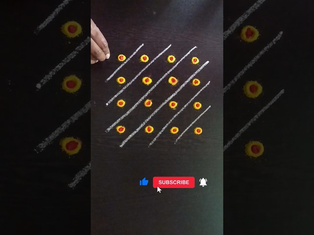Latest Beginners easy to learn rangoli ️ 4 pulli kolam