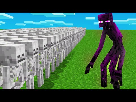 Smirky - 1000 SKELETONS vs MUTANT ENDERMAN (Minecraft Mob Battle)