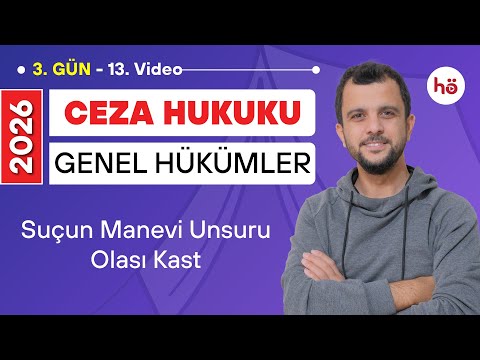 13) Criminal Law CAMP - Moral Element of Crime - Possible Intent - Murat AKSEL