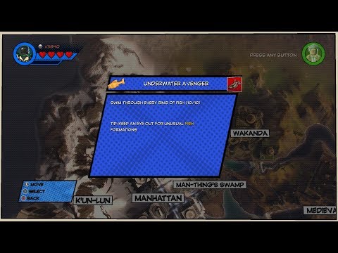 Lego Marvel Superheroes 2 - Challenge #4 - Underwater Avenger - Free Roam Mode!!