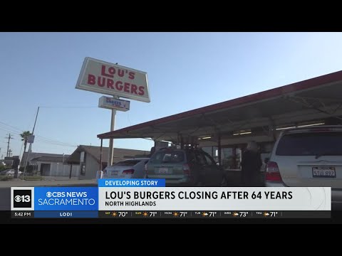 Lou's Burgers em North Highlands fechando após 64 anos