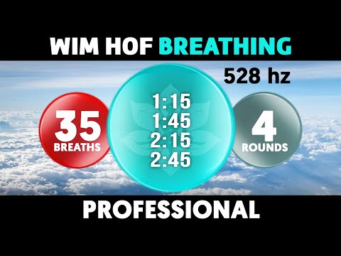 Professional Wim Hof Guided Breathing | 4 Rounds - 35 Breaths | 528hz #SatoriFlow #WimHofBreathing