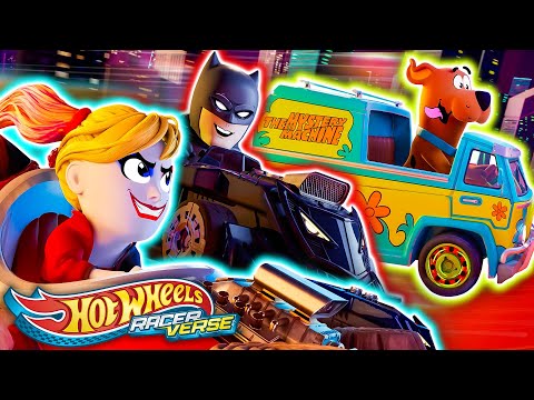Capa de Essa Corrida não é Piada! Batman e Harley Quinn se unem ao Scooby Doo?! Hot Wheels RacerVerse