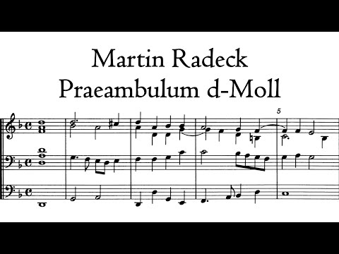 Radeck - Praeambulum d-Moll / D minor - Stellwagen organ, Stralsund, Hauptwerk