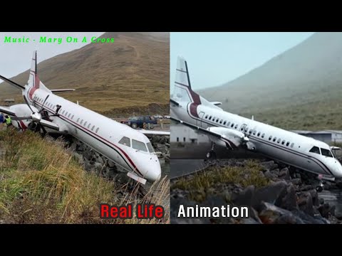 PenAir Flight 3296 Crash - Animation vs Real Life