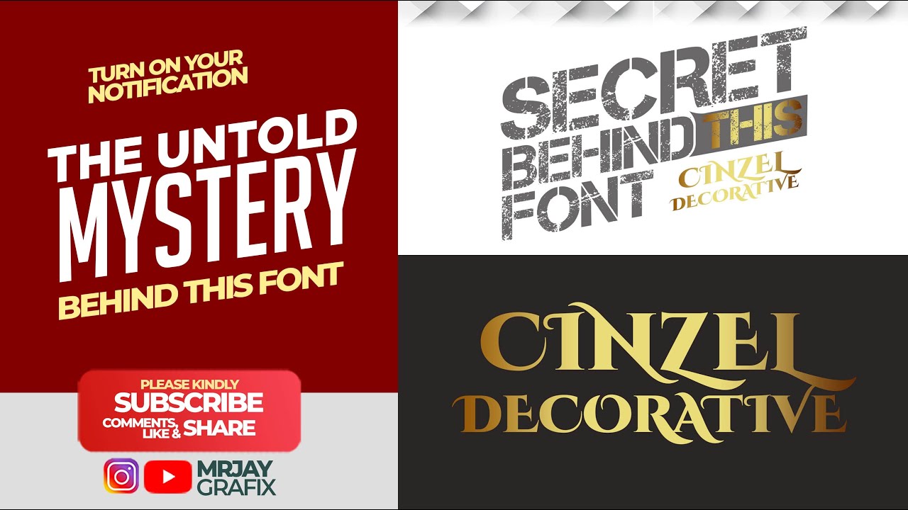 How to find the SECRET behind CINZEL DECORATIVE FONT