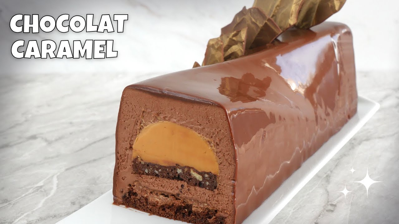 Bûche chocolat caramel