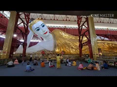 Chùa Chauk Htat Gyi - Tượng Phật Nằm. Yangon Ngày, 04 de janeiro de 2020
