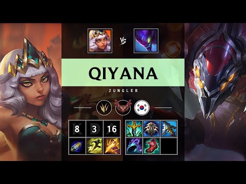 Qiyana Jungle vs Kha'Zix: Triple Kill, Dominating - KR Grandmaster Patch 25.S1.2