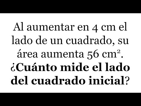 HALLAR EL LADO DEL CUADRADO. Problema de Áreas. Matemáticas Básicas.