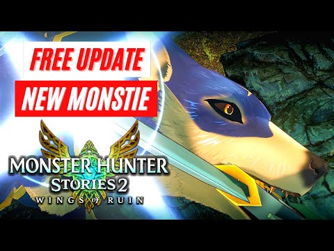 Monster Hunter Stories 2 FREE UPDATE NEW MONSTIE GAMEPLAY TRAILER REVEAL NEW MONSTER モンハンストーリーズ2 ガルク