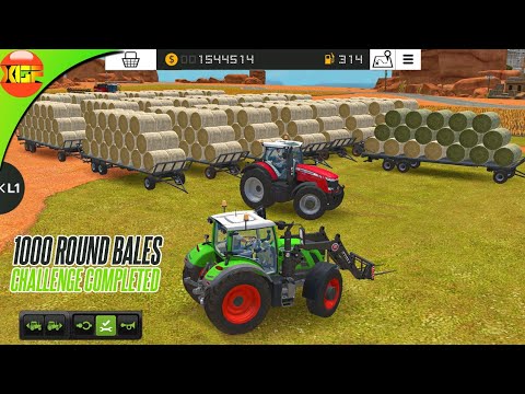, title : '1000 Bales Challenge Done! - 3 Player Multiplayer Gameplay | Farming Simullator 18'