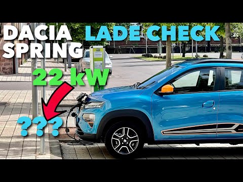 Dacia SPRING an städtischer 22 KW Ladesäule laden - Wie SCHNELL, wie VIEL ??  DER langsam LADE TEST