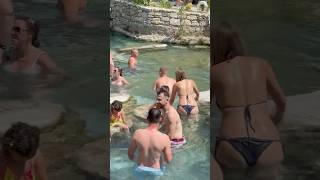 ☀️Magic Of The Cleopatra Pool Pamukkale -Nice Day🏝️ #cleopatra #pamukkale #swimmingpool