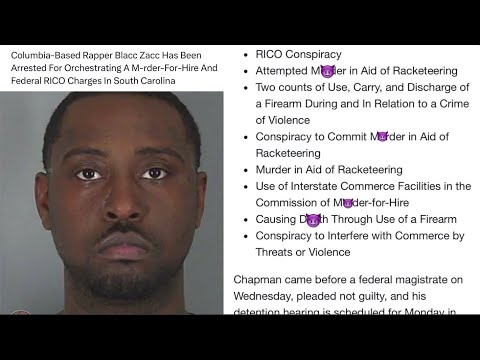 BLACC ZACC FACES LIFE IN FEDERAL PRISON ON RICO & MURD£R FOR HIRE CHARGES