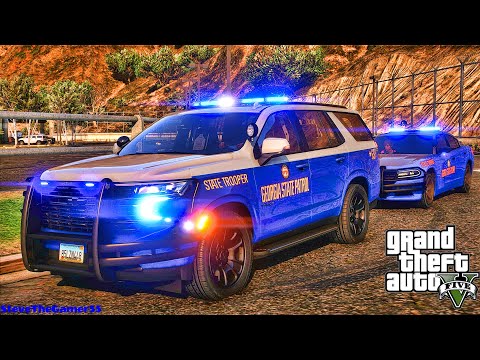 Playing GTA 5 As A POLICE OFFICER Highway Patrol| GSP|| GTA 5 Lspdfr Mod| 4K