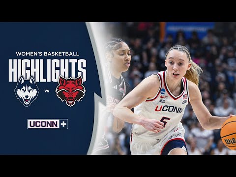 HIGHLIGHTS | UConn Women's Basketball vs. Arkansas State (NCAA First Round)