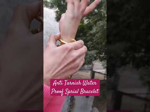 Anti Tarnish Spiral Bangle in 6 Stacks