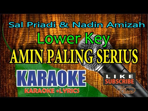 Sal Priadi & Nadin Amizah - Amin Paling Serius karaoke HD ( Lower Key )
