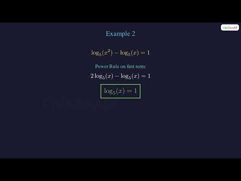 Solving Logarithmic Equations