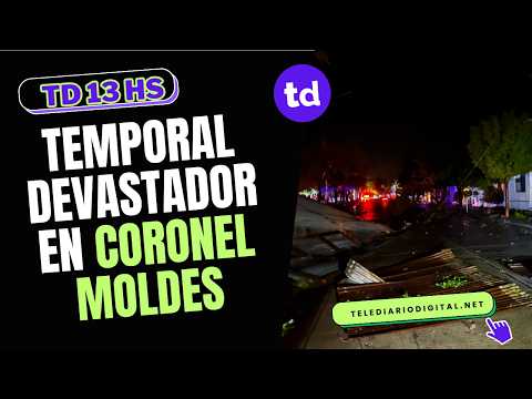 Temporal devastador en Coronel Moldes: techos volados, sin luz y graves destrozos 🌪️