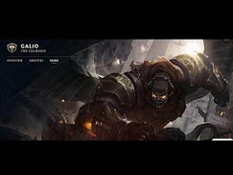 Commando Galio Skin Spotlight ( Champion Rework ) Update 2017 - League Of Legends