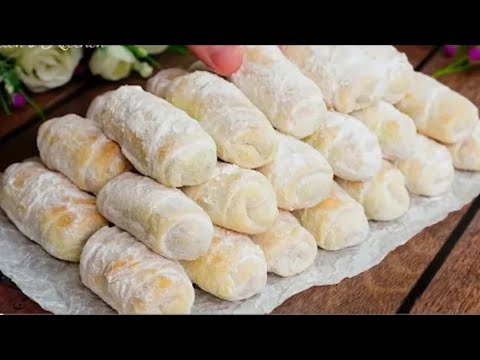 Soft as ice cream! Nut rolls in 10 minutes! A simple cookie recipe 😋