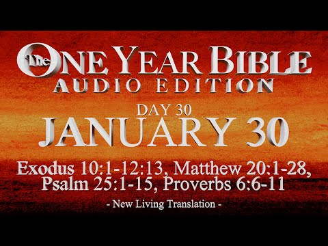 Day 30 | January 30 | One Year Bible Audio | Ex 10-12, Matt 20, Ps 25, Prov 6