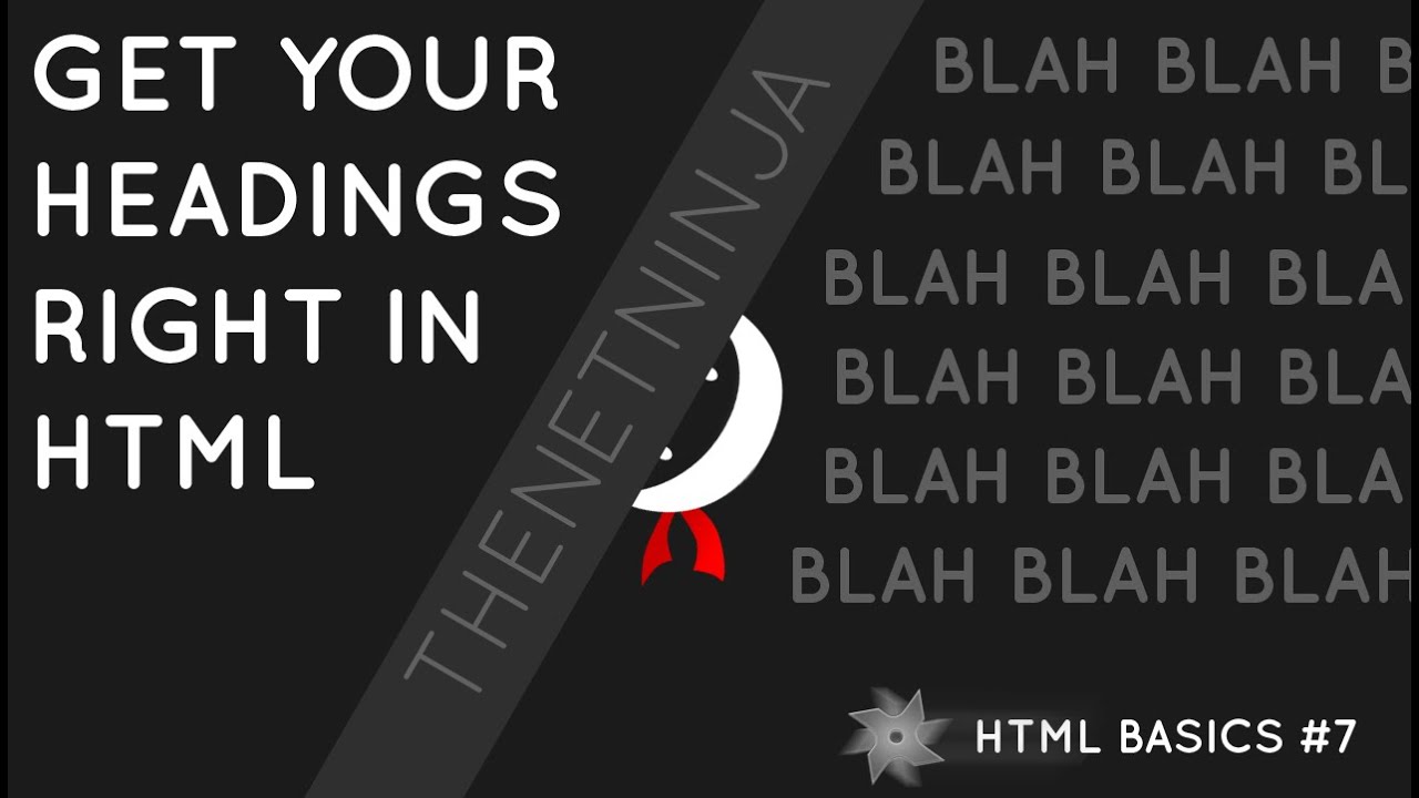 HTML Tutorial for Beginners 07 - Heading Structure