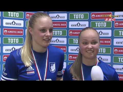 Reactie Amber Bandringa en Renee Huizinga na KNVB bekerfinale VV Pernis - KTP Nieuw Roden