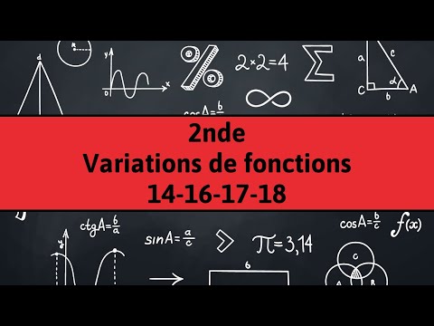 2nde - Variations de fonctions - 14-16-17-18