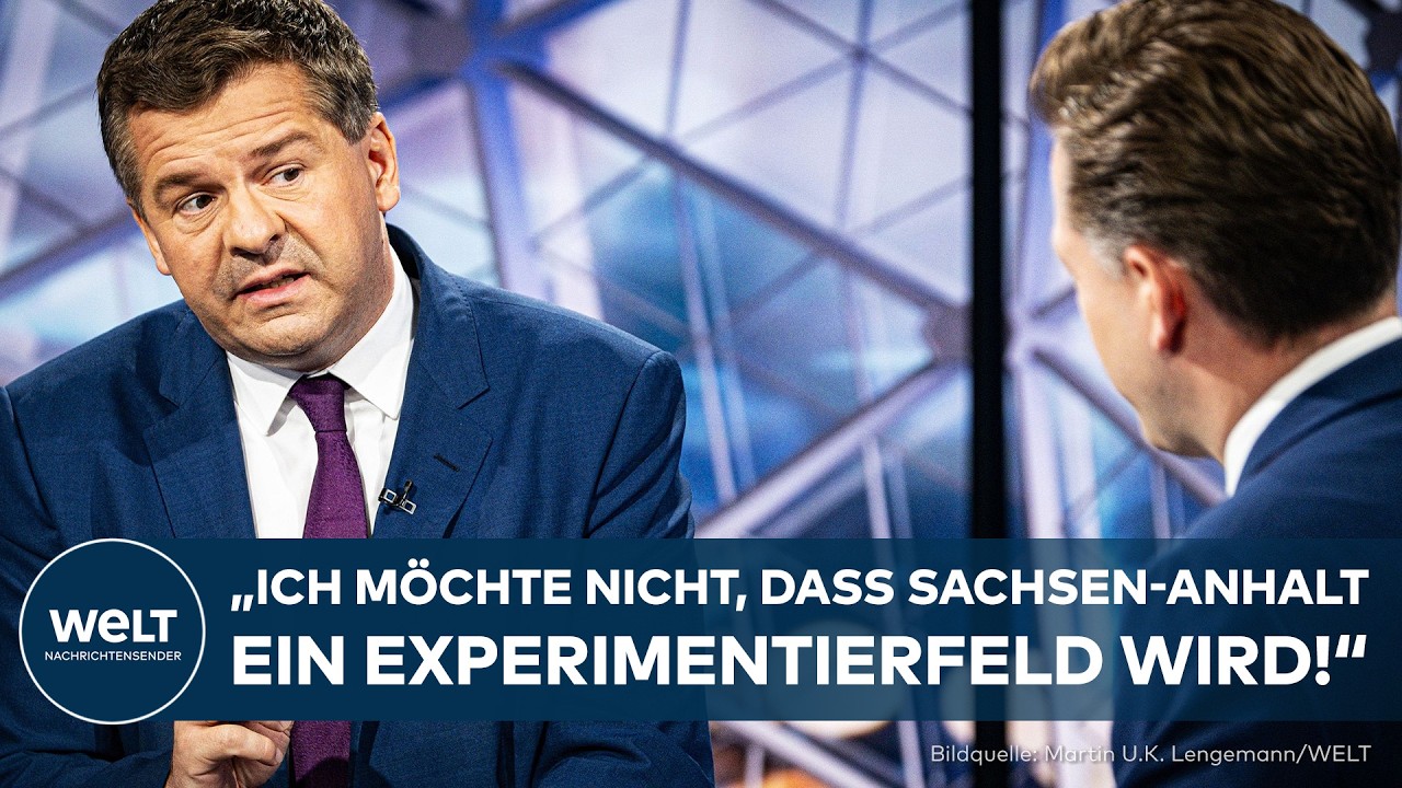 SVEN SCHULZE: „Wir müssen die AfD besiegen" – WELT TALK SPEZIAL zum Wahlkampf in Sachsen-Anhalt