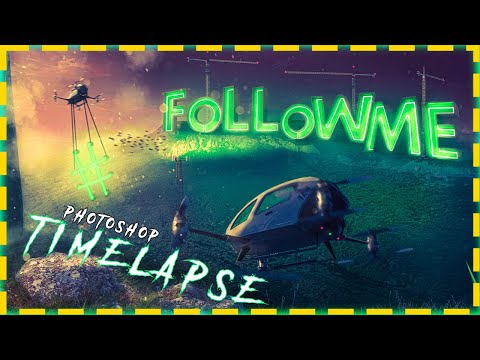 Creating a call to action in a PHOTOSHOP Speed-Art manipulation (2021) - XP-PEN Artist 22R Pro