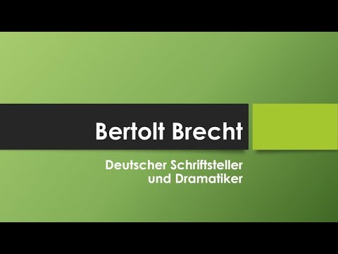 Bertolt Brecht einfach und kurz erklärt