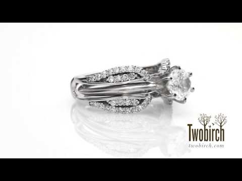 0.56 ct. Cathedral Infinity Ring Guard Enhancer - TwoBirch  TB-GUARD-0157-WG-H