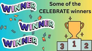 Winners for the Saturday CELEBRATE live CONTACT ME WINNERS