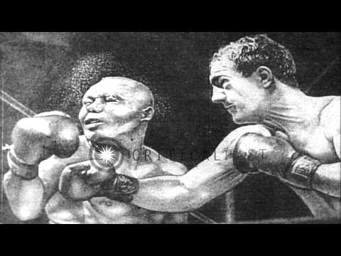 Rocky Marciano defeats Jersey Joe Walcott to clinch World heavyweight title in Ph...HD Stock Footage