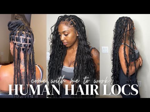 Faux locs using human hair - boho faux locs - easy...