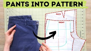 How to turn your FAVORITE pants into pattern - with darts, pockets, zipper fly