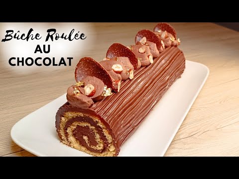 Chocolate Roll Yule Log