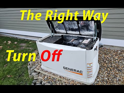 The Correct Way Turn OFF Generac Generator During a Storm While Running & Turn Back On. Reserve Fuel