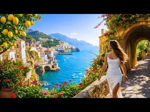 Small Village Walk in Italy 🇮🇹 Atrani to Amalfi 4K | Hidden Coastal Paradise 4K
