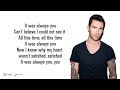 It Was Always You - Maroon 5 (Lyrics) 🎵